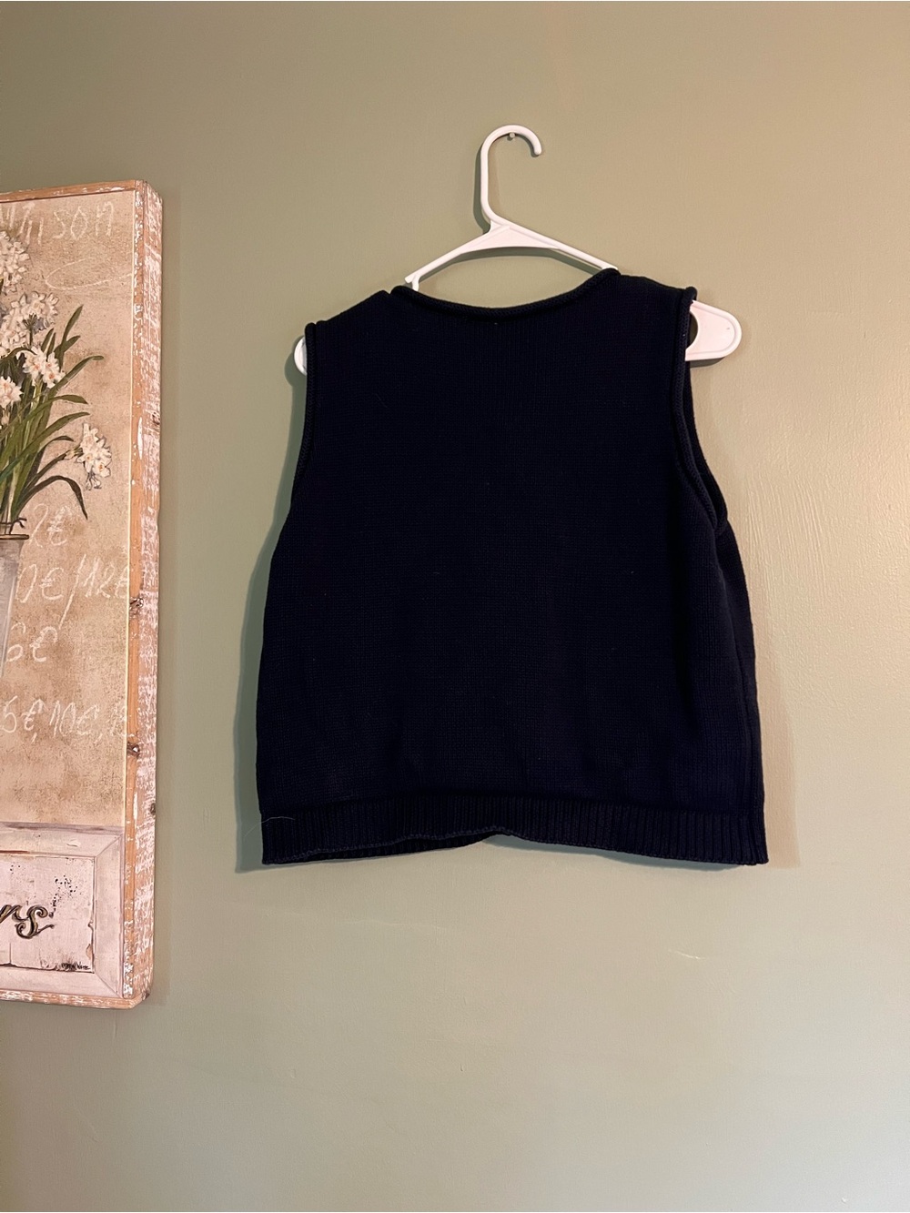 Magaschoni Navy Button-Front Knit Vest - Picture 5 of 5